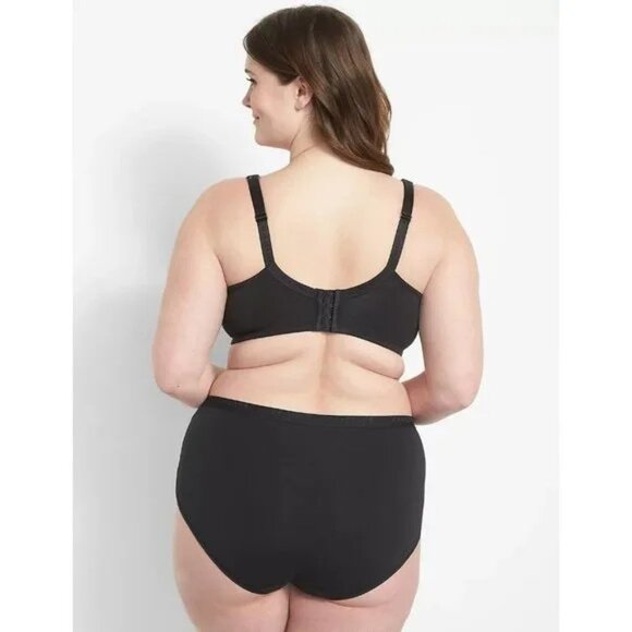 Lane Bryant Cacique Cotton Boost Plunge Bra With Lace 38DD - Picture 2 of 4